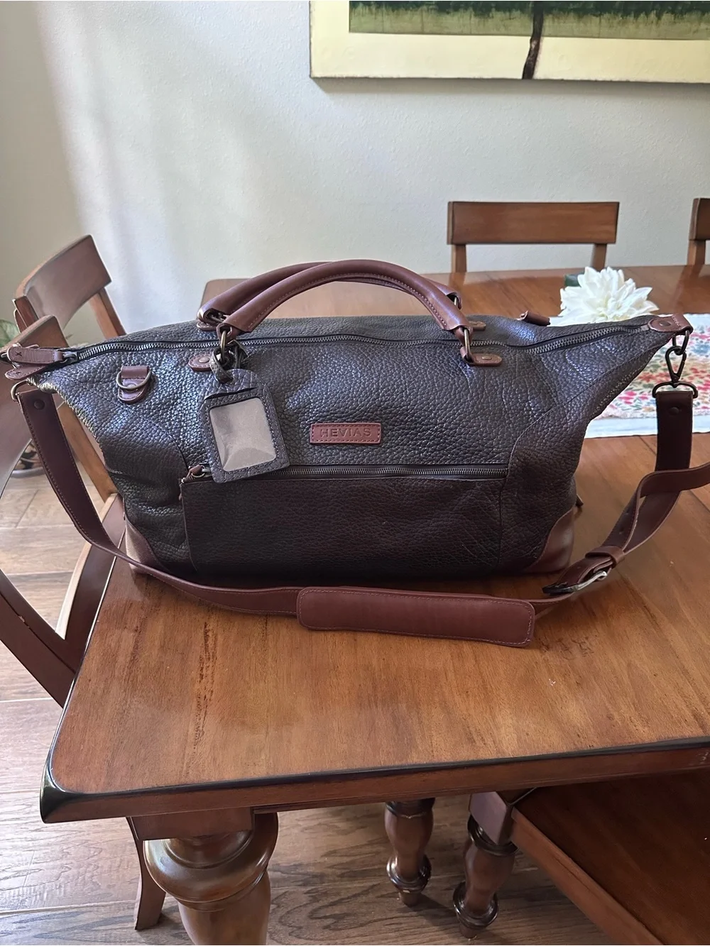 Hevias Heritage Pebble Leather Duffel
